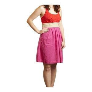 Corey P Multicolor Dress Size 16 Colorblock Halter back Spring Summer Beach
